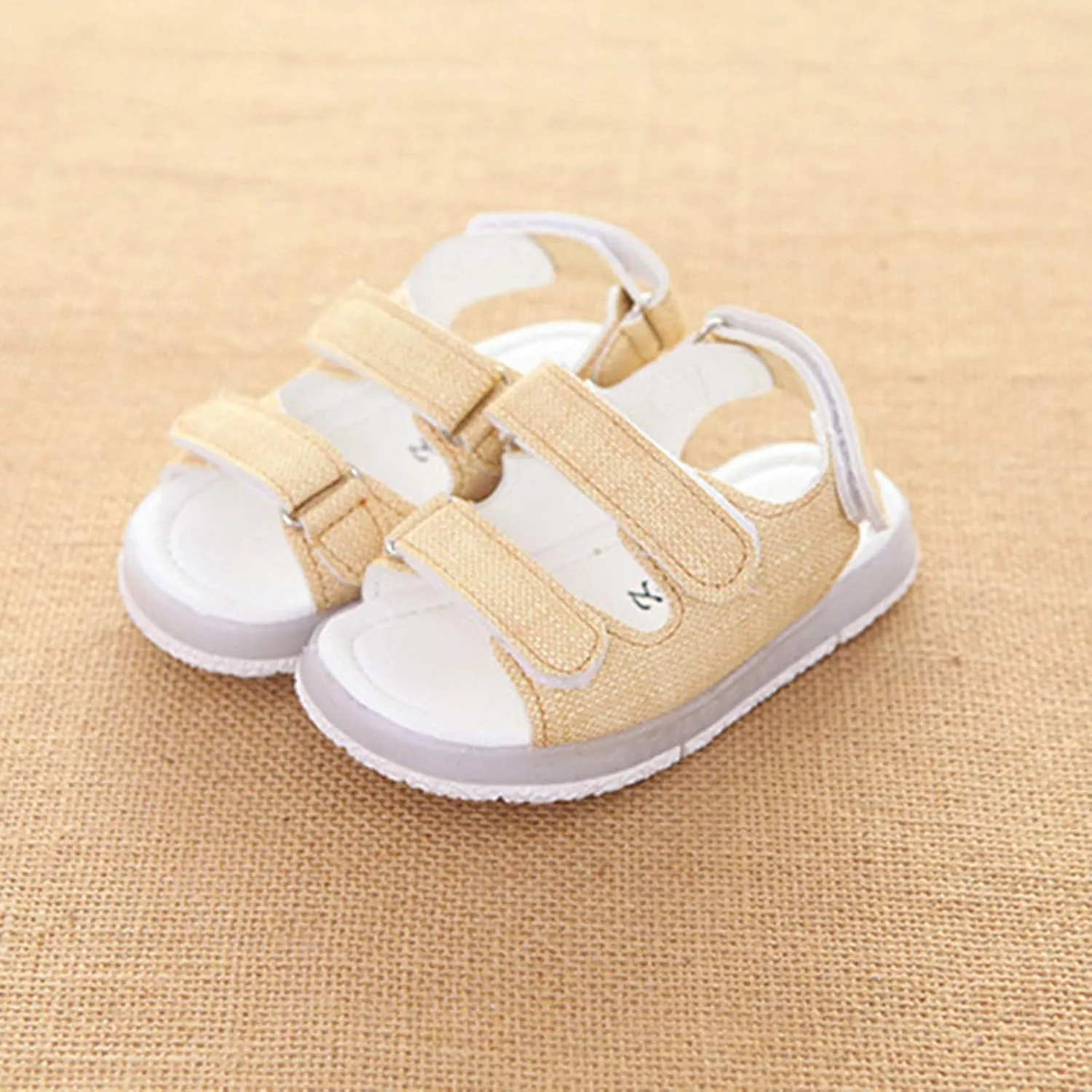 Light Up Toddler Sandals Baby Boys Girls Non Slip Open Toe Outdoor Beach Shoes Slip On Adjustable Strap Sneakers