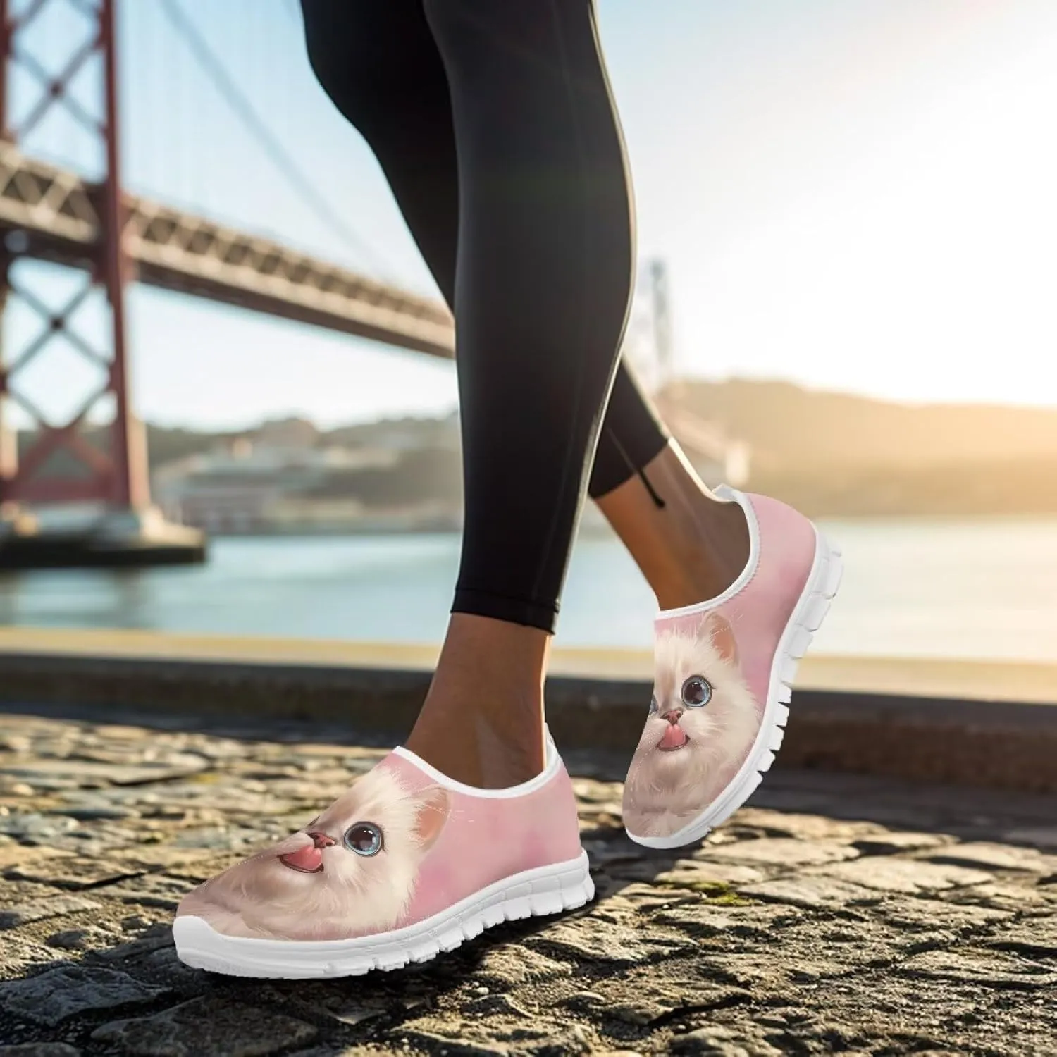 Low-Top Slip Ons Women's Casual Sneakers Non Slip Soft Loafers Comfortable Walking Shoe Fashion Sneakers White Sole Size 5.5-11.5