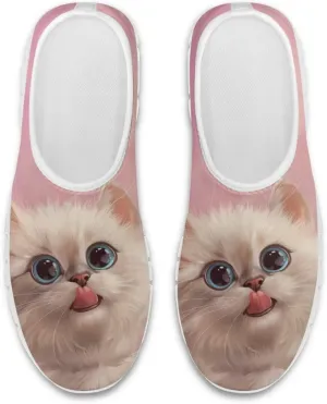 Low-Top Slip Ons Women's Casual Sneakers Non Slip Soft Loafers Comfortable Walking Shoe Fashion Sneakers White Sole Size 5.5-11.5