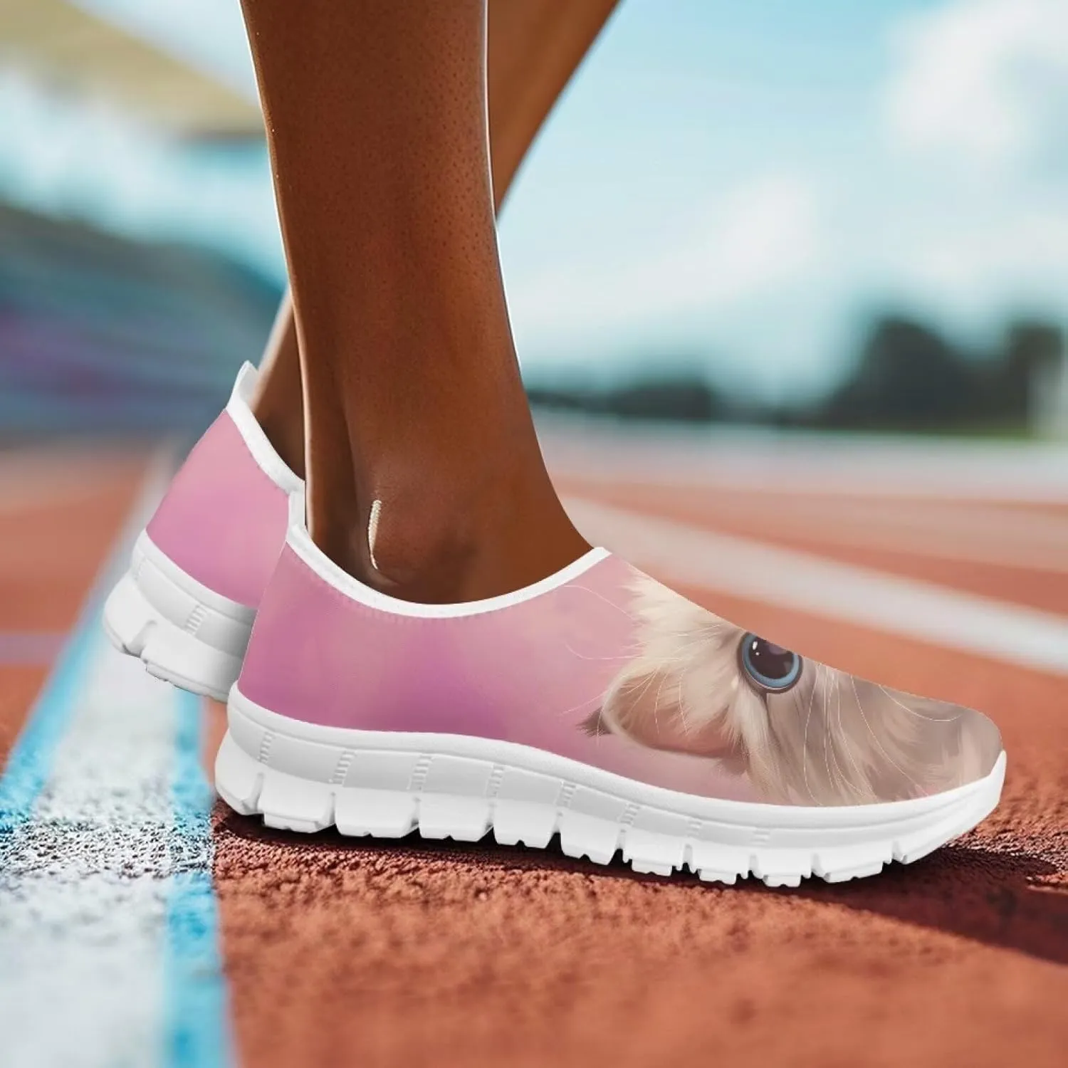Low-Top Slip Ons Women's Casual Sneakers Non Slip Soft Loafers Comfortable Walking Shoe Fashion Sneakers White Sole Size 5.5-11.5
