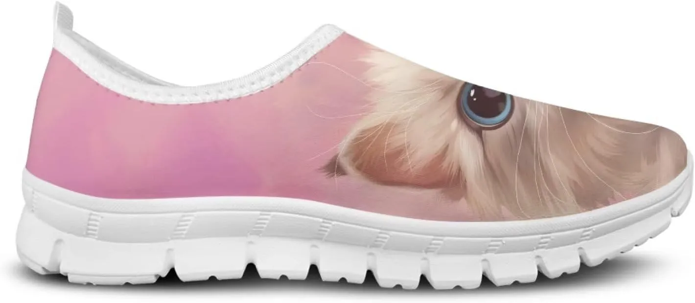 Low-Top Slip Ons Women's Casual Sneakers Non Slip Soft Loafers Comfortable Walking Shoe Fashion Sneakers White Sole Size 5.5-11.5