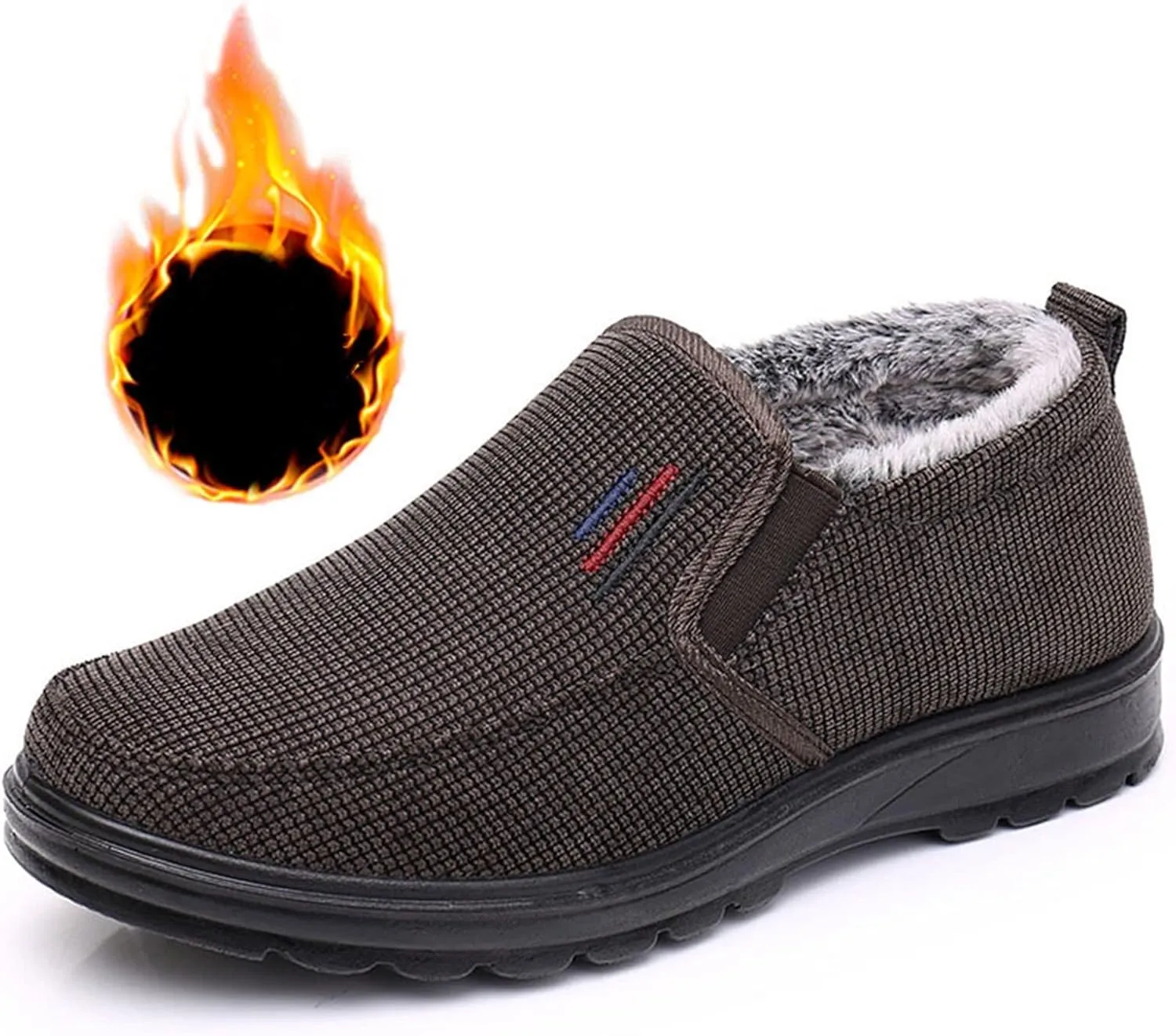Men Snow Boots in and Winter Fashionable Simple Solid Color Comfortable Flat Bottom Warm and Men Insulated Hiking Boots