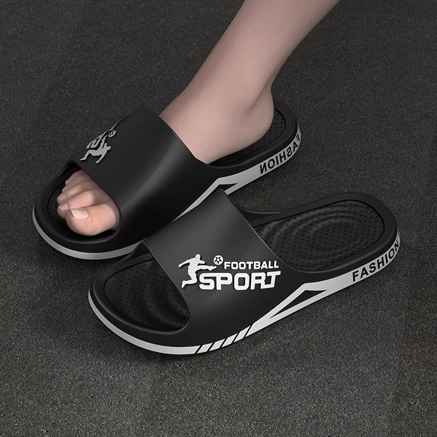 Men Solid Shower Room Home Non Slip Breathable Massage Soft Sole Quick Drying Slipper Comfortable Crazy Slippers for Men