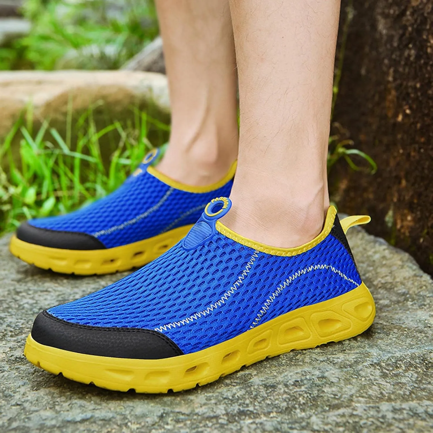 Men Sports Shoes Spring and Summer Fashionable New Pattern Mesh Breathable Comfortable Non Slip Soft Sole Sneaker