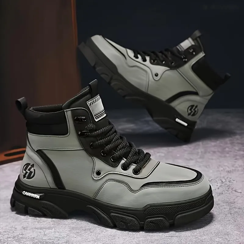 Men's Breathable Hiking Boots for Outdoor Walking, Mountaineering, Spring/Autumn/Winter - Non-Slip Traction