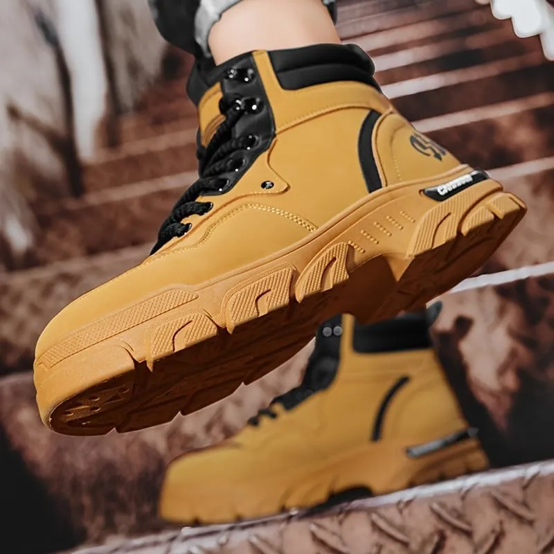 Men's Breathable Hiking Boots for Outdoor Walking, Mountaineering, Spring/Autumn/Winter - Non-Slip Traction