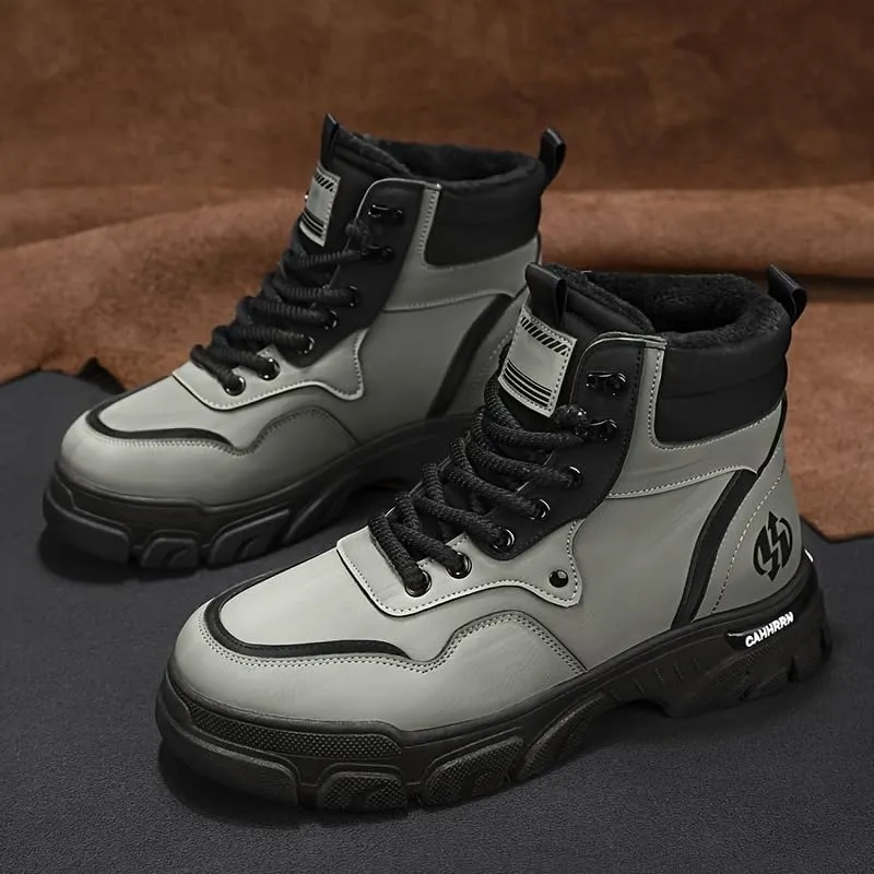 Men's Breathable Hiking Boots for Outdoor Walking, Mountaineering, Spring/Autumn/Winter - Non-Slip Traction