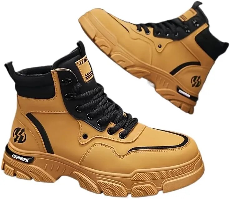 Men's Breathable Hiking Boots for Outdoor Walking, Mountaineering, Spring/Autumn/Winter - Non-Slip Traction
