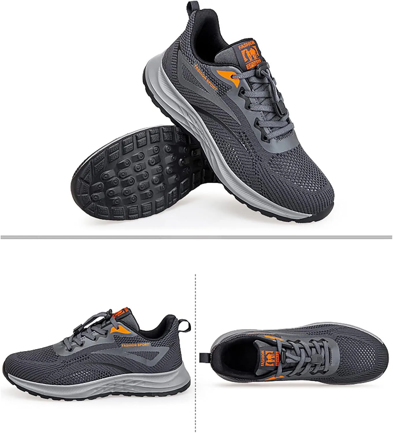 Men's Breathable Stretch Workout Shoes Lace Up Comfortable Light-Weight Shoe Lightweight Diabetic Shoes for Men