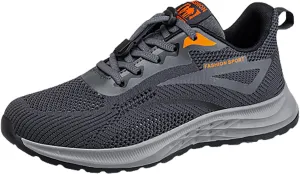 Men's Breathable Stretch Workout Shoes Lace Up Comfortable Light-Weight Shoe Lightweight Diabetic Shoes for Men