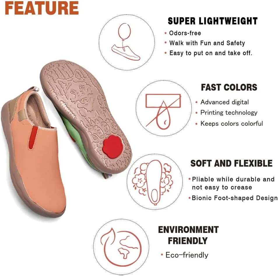 Men's Casual Shoes Slip Ons Walking Loafers Lightweight Comfortable Art Painted Travel Sneaker Macaron Style