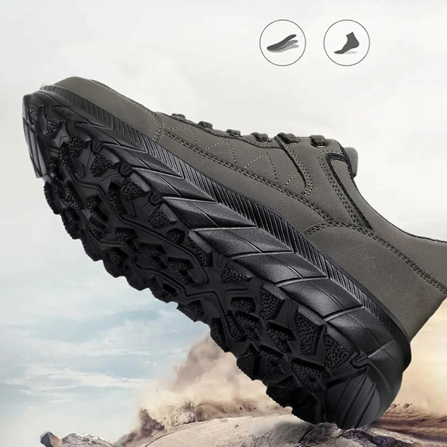 Mens Fashion Sneakers Casual Thick Sole Walking Running Shoes Comfortable Tennis Shoes Round Toe Non Slip Summer Spring Men Sneaker for Hiking