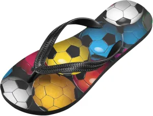 Mens Flip Flops Colorful SoccerSandal Flip Flops for Women Summer Beach Slipper 214B3123