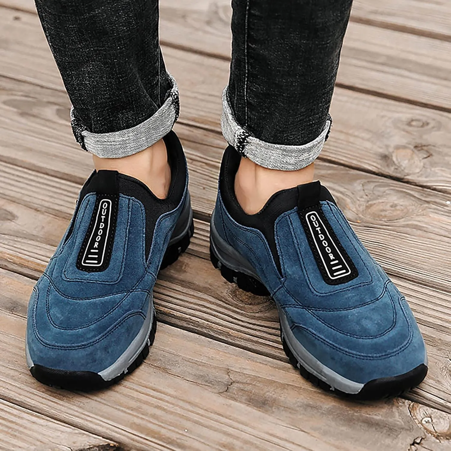 Men's Foreign Trade Mountaineering Shoes Men's Spring and Summer Outdoor Shoes Slip Leather Sneaker