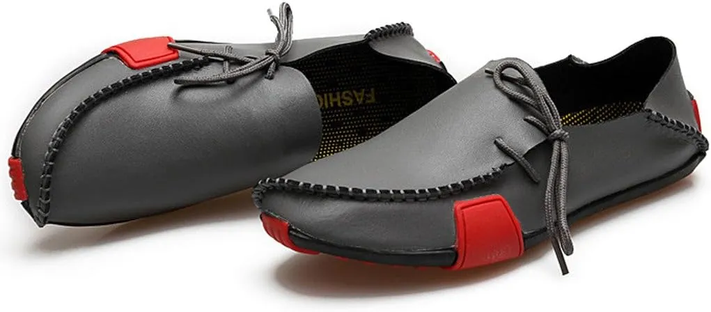 Men's Genuine Leather Slipper Loafers Flat Shoes Slip-Ons
