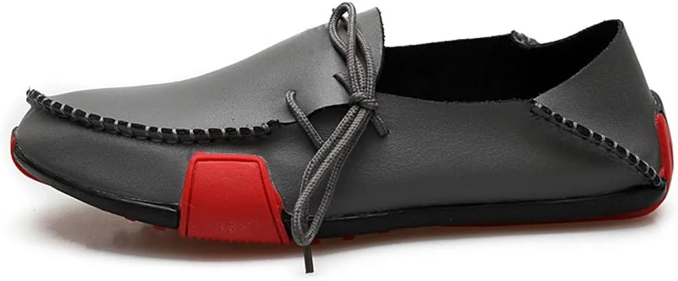 Men's Genuine Leather Slipper Loafers Flat Shoes Slip-Ons