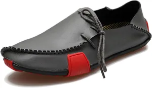 Men's Genuine Leather Slipper Loafers Flat Shoes Slip-Ons
