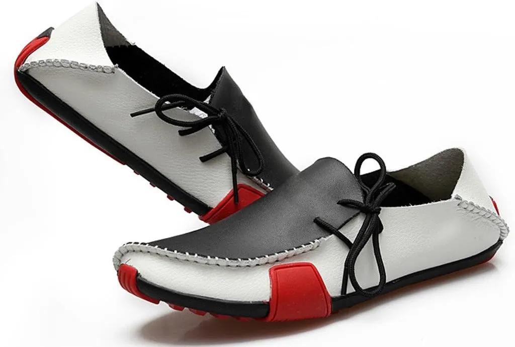 Men's Genuine Leather Slipper Loafers Flat Shoes Slip-Ons