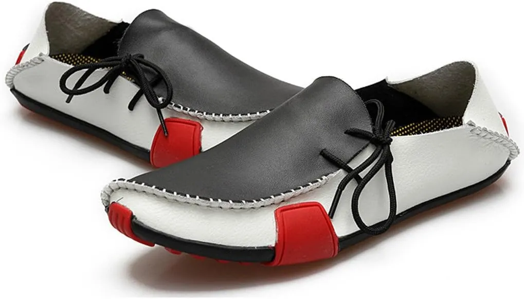 Men's Genuine Leather Slipper Loafers Flat Shoes Slip-Ons