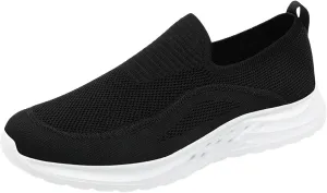 Men's Lightweight Cushion Sneakers Supportive Running Athletic Sneaker Comfortable & Light-Weight Stretch Shoes