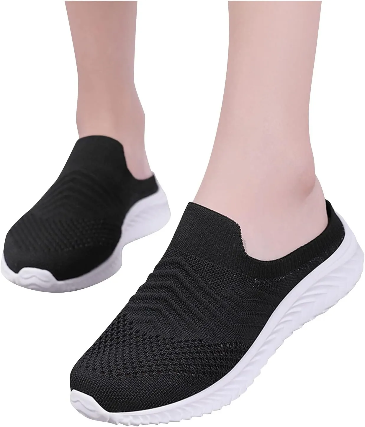 Men's Mesh Sneakers Womens Slip On Sneakers with Arch Support Shoes for Women Round Toe Slip On Casual Women Loafers Womens White Sneakers Wide Width