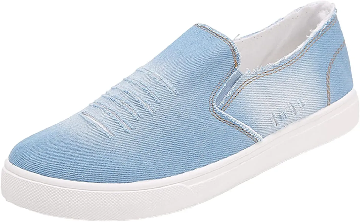 Men's New Spring and Fisherman's Shoes Canvas Thick Soled Denim Slip On Man Casual Shoes Leather