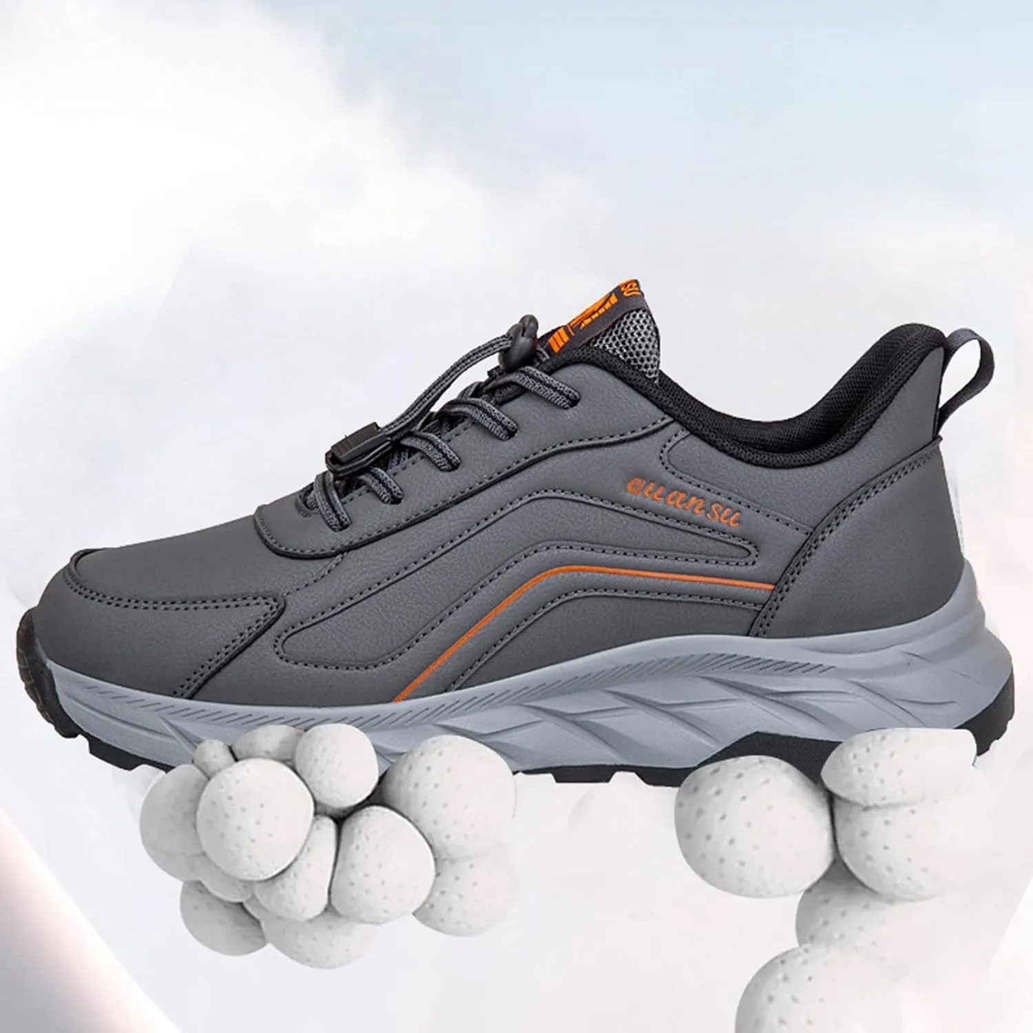 Mens Orthopedic Sneakers Solid Color Casual Soft Thick Sole Walking Running Shoes Comfortable Tennis Shoes Flat Bottom Non Slip Summer Spring Men Shoe