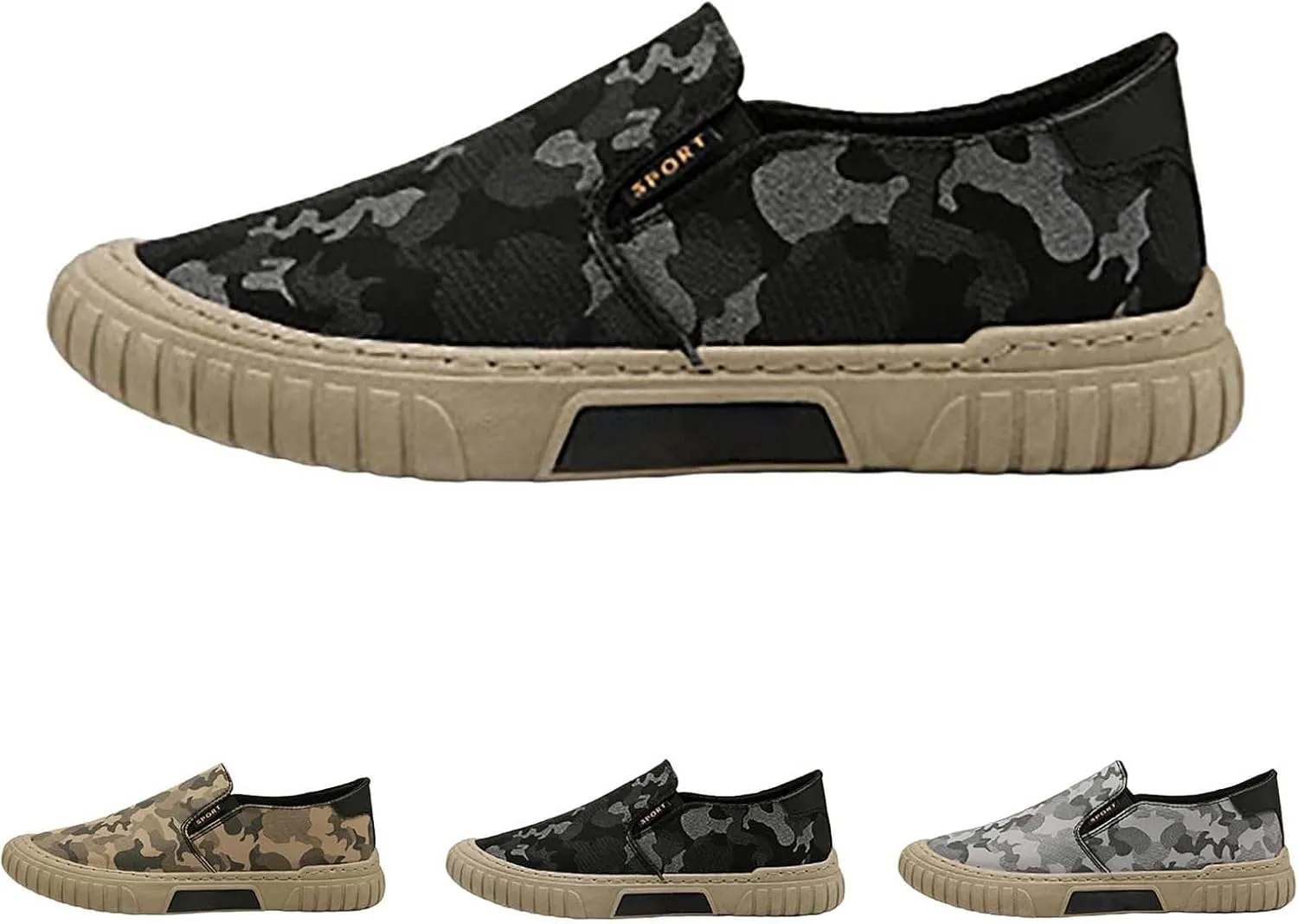 Men's Single Foot Stirrup Sneakers Canvas Comfortable Breathable Casual Skateboarding Summer Fashion Shoes