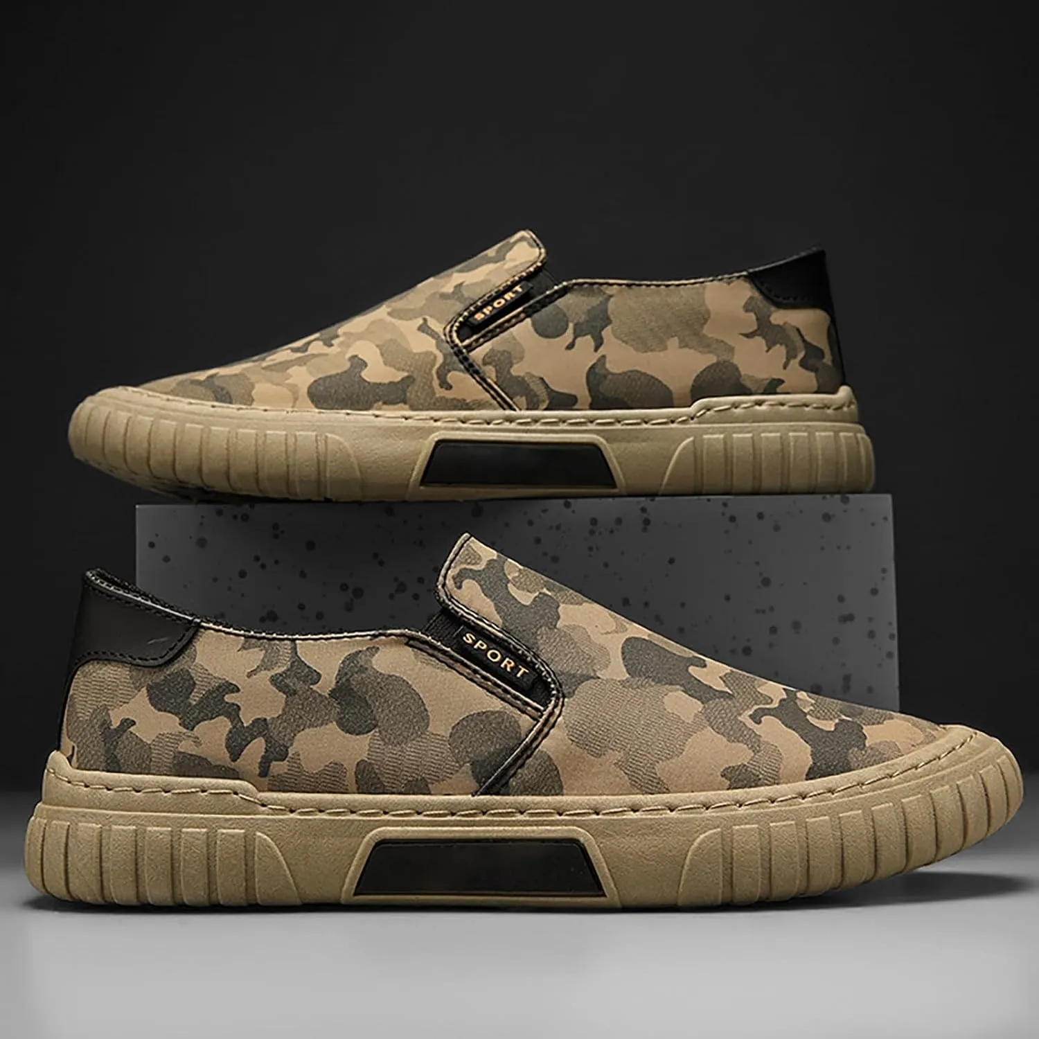 Men's Single Foot Stirrup Sneakers Canvas Comfortable Breathable Casual Skateboarding Summer Fashion Shoes