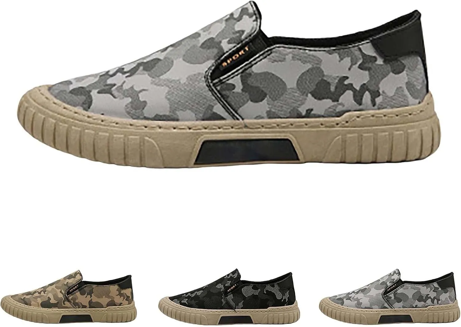 Men's Single Foot Stirrup Sneakers Canvas Comfortable Breathable Casual Skateboarding Summer Fashion Shoes