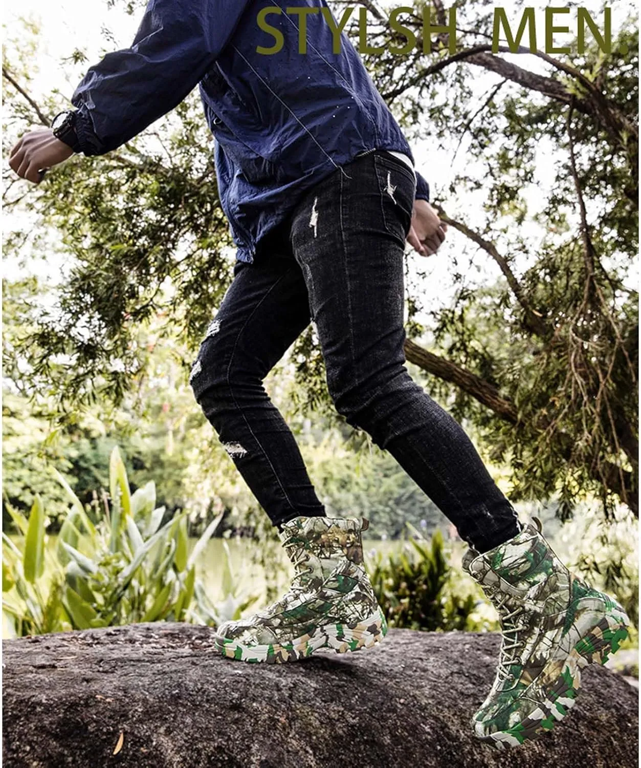 Men's Tactical Military Army Combat Boots Outdoor Work Boots Hunting Boots