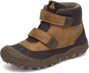 Mishansha Unisex-Child Outdoor Ankle Hiking Boots Boys Girls Trekking Walking Shoes with Hook and Loop