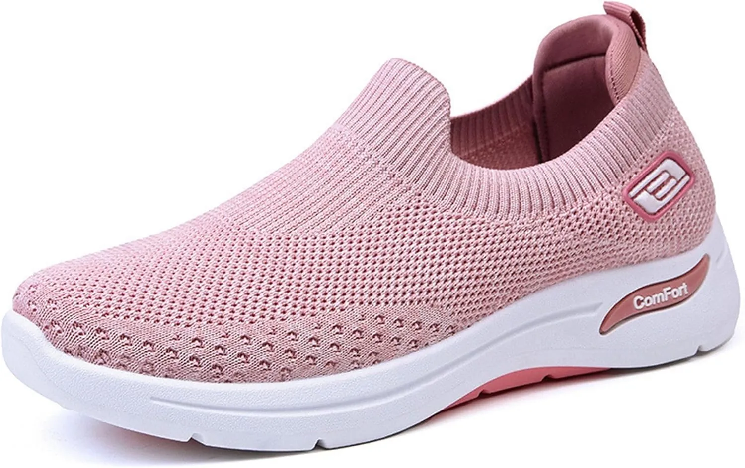 Mmoneyake Womens Slip On Walking Shoes Slip On Casual Mesh-Comfortable Tennis Workout Sneakers Comfort Lightweight Breathable Sock Shoe Non-Slip Mesh Casual Fashion Tennis Running Sneakers