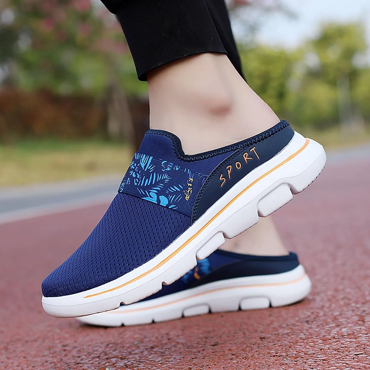 Mules for Women 2025 Backless Walking Sneakers Mens Casual Shoes Sports Casual Tennis Shoes Men Shoes Sneakers Steel Toe Tennis Shoe Loafers Dress Shoe