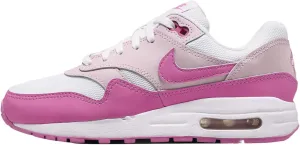 Nike Air Max 1 Big Kids' Shoes (FZ3559-100, White/Pink Foam/Playful Pink) Size 6.5