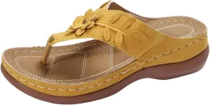 Orthopedic Sandals for Women Arch Support Flip Flops Open Toe Slippers Platform Wedge Sandals Walking Shoes
