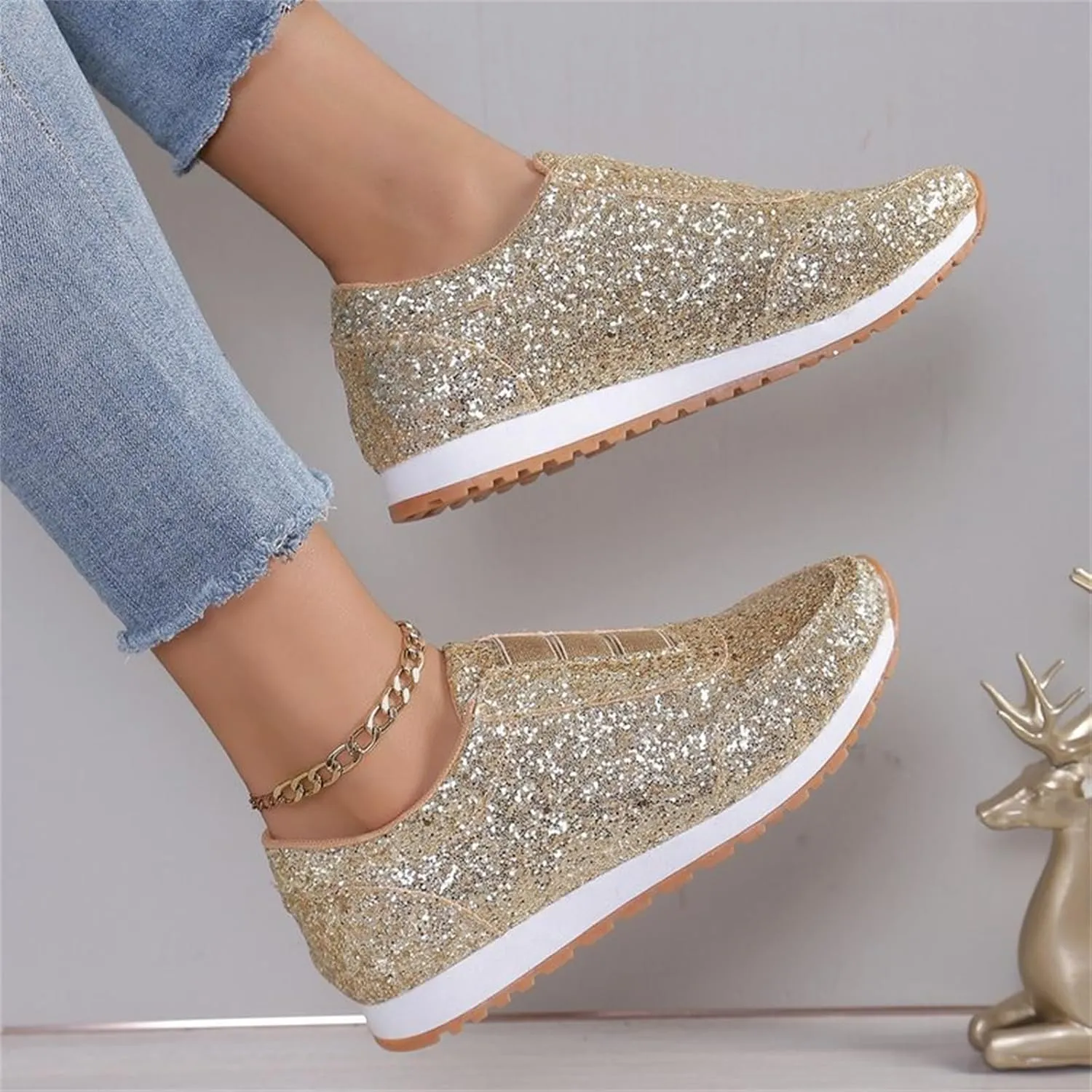 Orthopedic Shoes for Women Platform Sneakers for Women Slip On Loafers for Women Comfort Brown Dress Shoes for Men Casual Round Head Deals of The Day