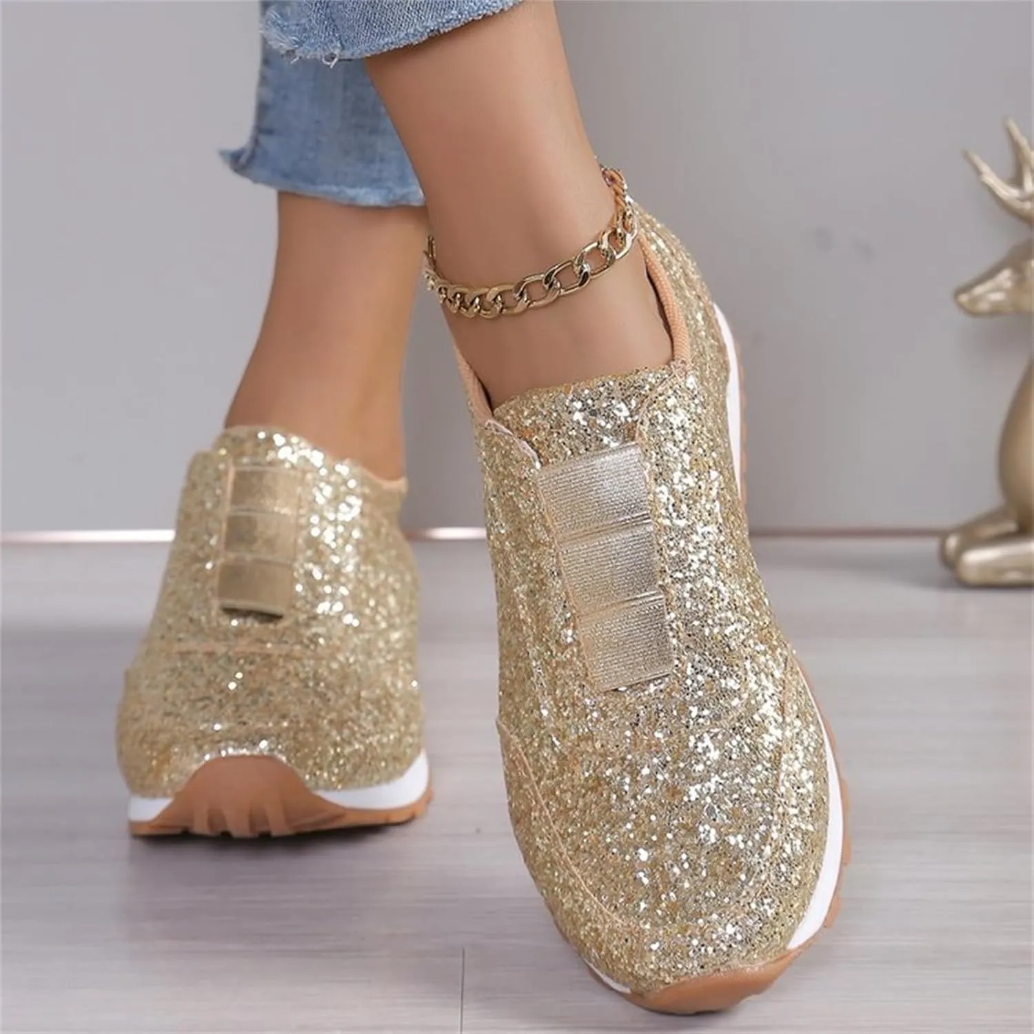 Orthopedic Shoes for Women Platform Sneakers for Women Slip On Loafers for Women Comfort Brown Dress Shoes for Men Casual Round Head Deals of The Day