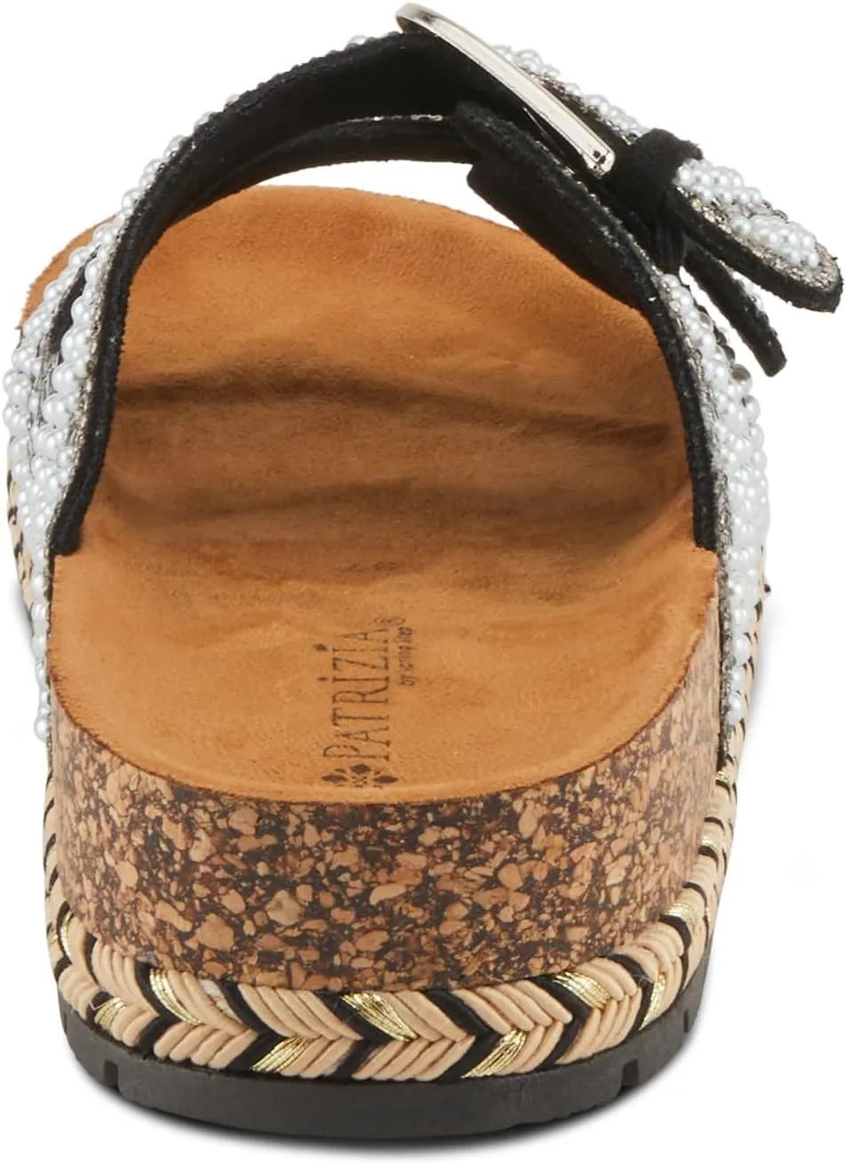 PATRIZIA Women's Pearline Platform Slide Sandal - Pearl-Beaded Slide Cork