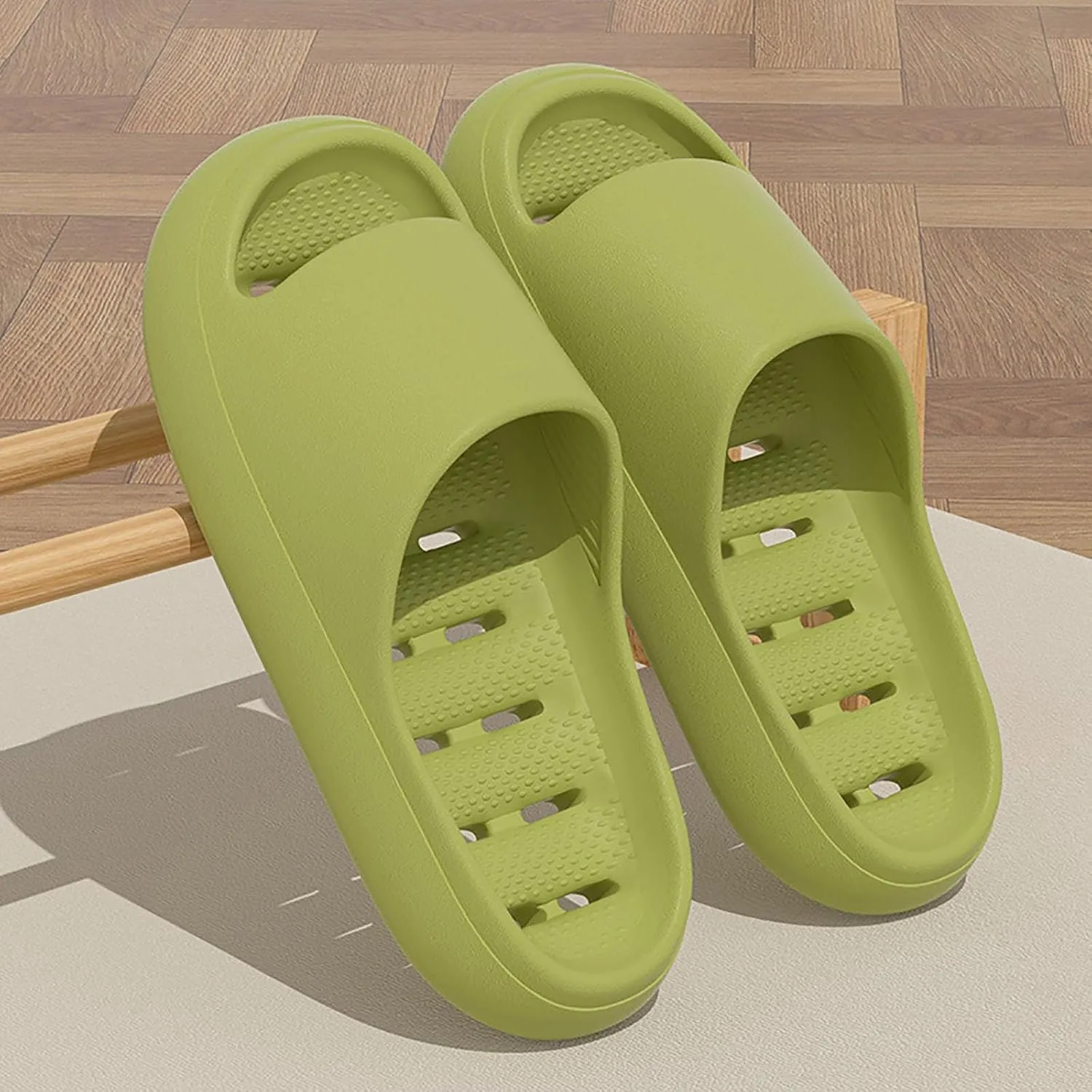 Pillow Slippers for Women Non Slip Indoor Home House Beach Shoes Slim Sandals Shower Slides for Women