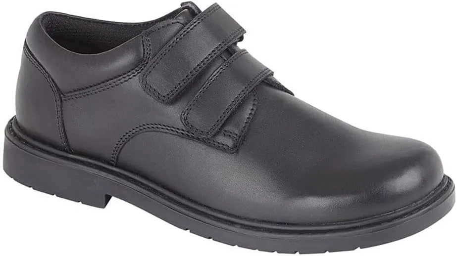 Roamers Boys Twin Touch Fastening Casual Leather Shoe