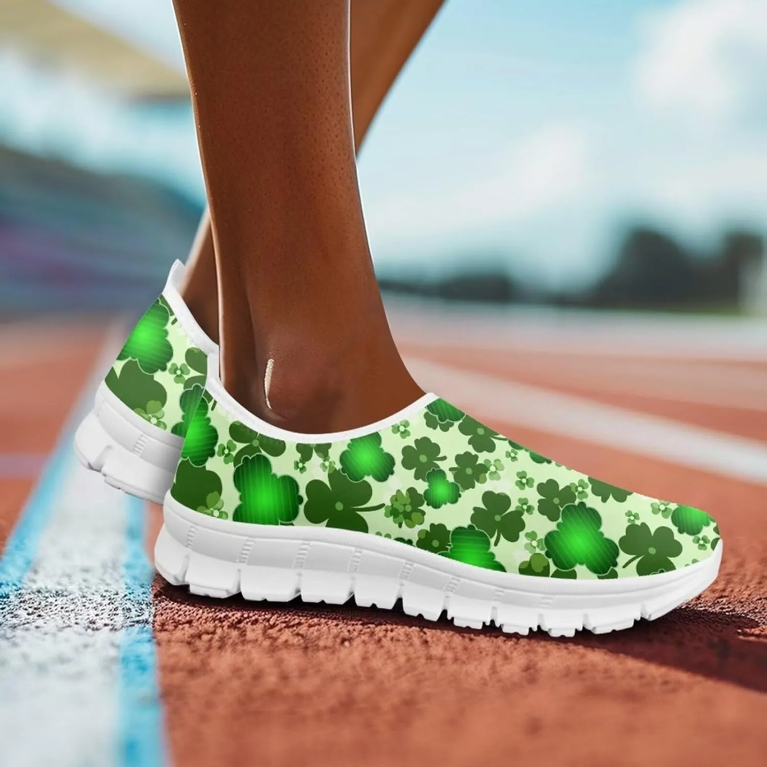Running Shoes for Womens Mother Fashion Travel Walking Sneakers Soft Slip Ons Gym Loafers for Nursing Work Size 5.5-11.5 White Sole