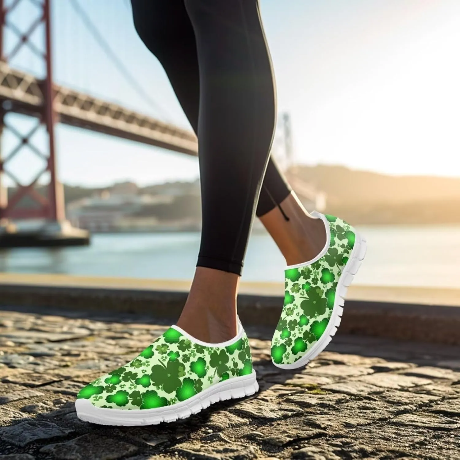 Running Shoes for Womens Mother Fashion Travel Walking Sneakers Soft Slip Ons Gym Loafers for Nursing Work Size 5.5-11.5 White Sole