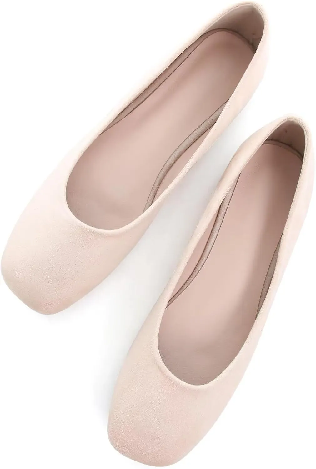 SAILING LU Flats for Women Comfortable Solid Color Soft Flats Square Toe Ballet Casual Work Shoes Dressy Slip-ons Loafers