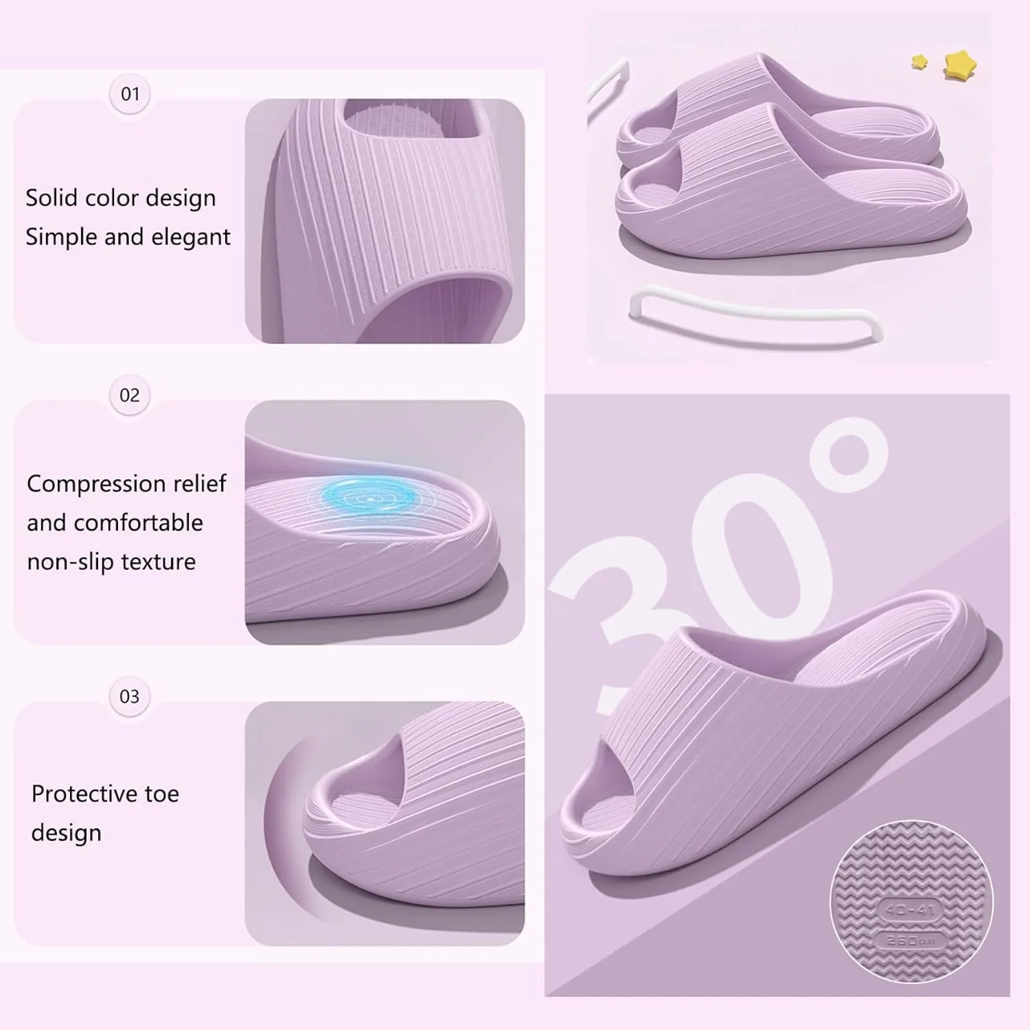 Sandal Slippers for Women Bathroom House and Pool Sandals Non Slip Pool Slides Shower Shoes for Women