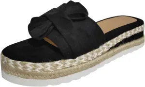 Sandals for Women Flat Summer Espadrille Platform Open Toe Sandal Summer Slip On Slippers Gladiator Sandals