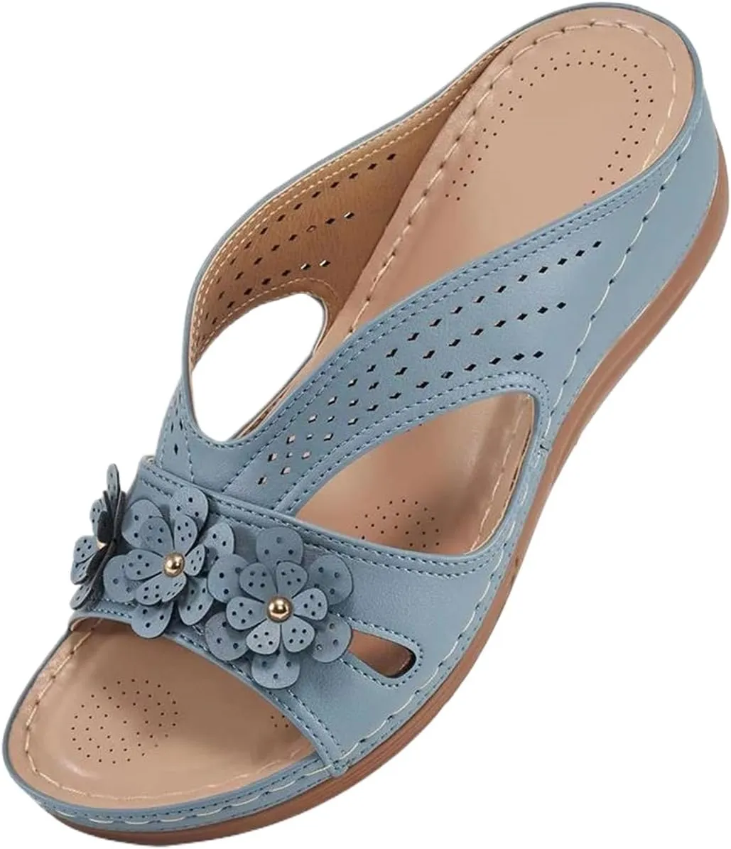 Sandals for Women Wedge Shoes Comfortable Dressy Slip On Lightweight Platform Slides Sandals