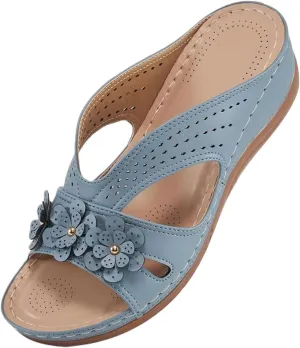 Sandals for Women Wedge Shoes Comfortable Dressy Slip On Lightweight Platform Slides Sandals