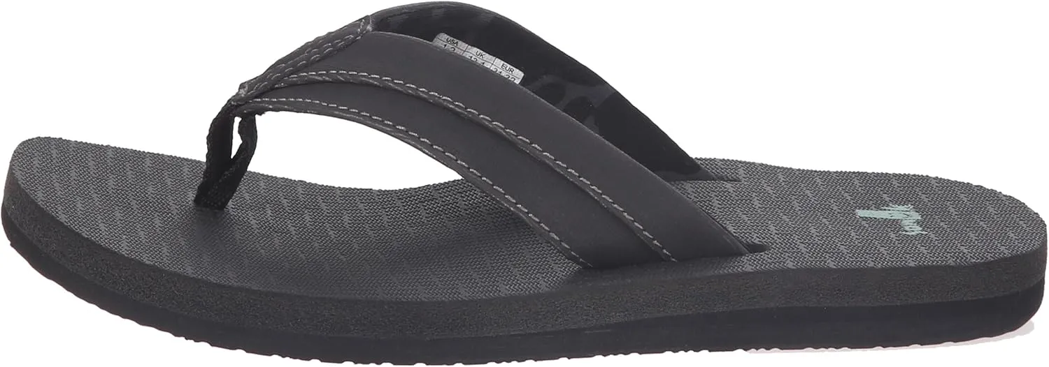 Sanuk Kids Boys' Root beer Cozy Light Flip-Flop