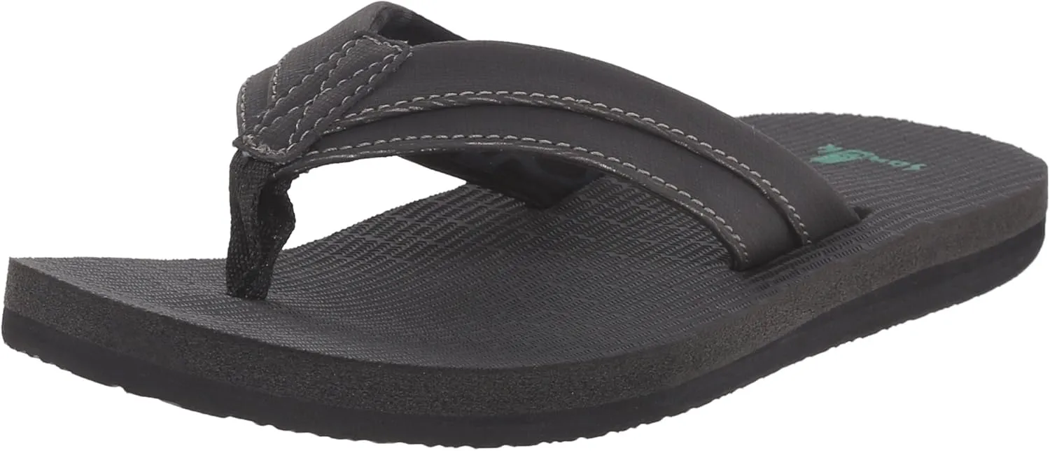 Sanuk Kids Boys' Root beer Cozy Light Flip-Flop